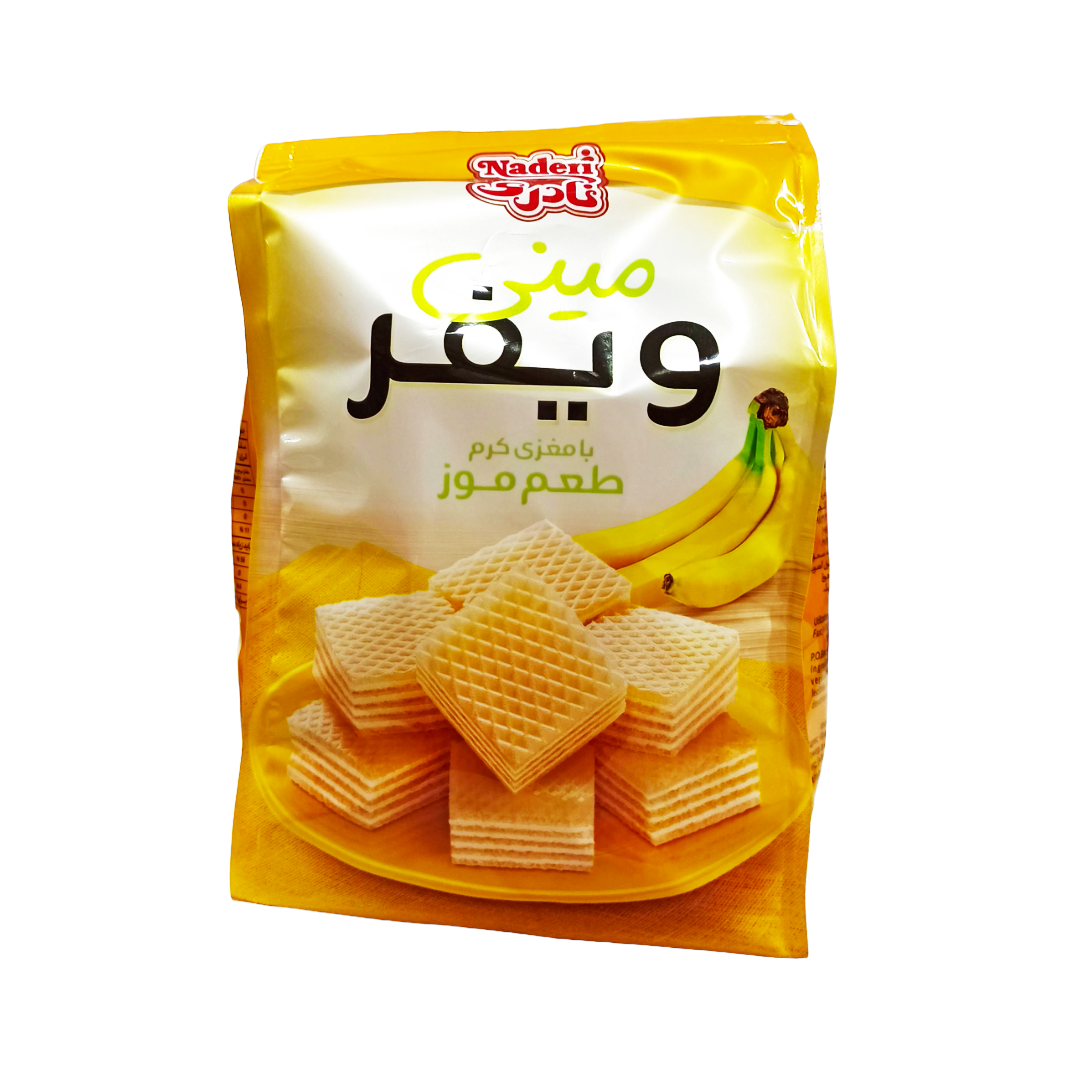مینی ویفر با مغزی کرم موز نادری 90 گرم