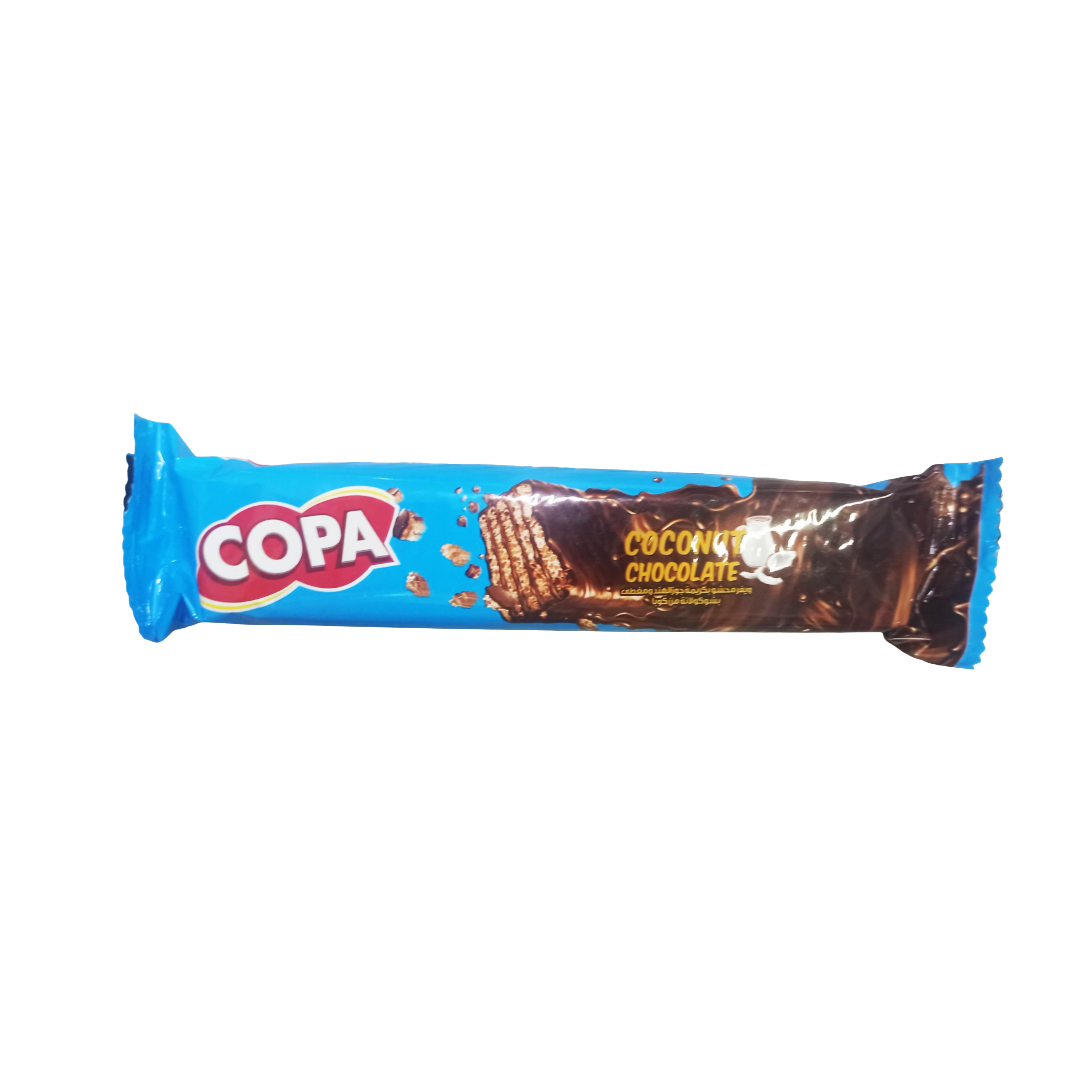 ویفر با کرم نارگیلی و روکش کاکائویی کوپا 40 گرم