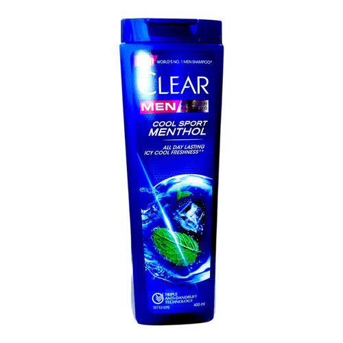 شامپو ضد شوره کلیر ویژه آقایان خنک کننده حاوی نعنا مناسب هر نوع مو 400ml