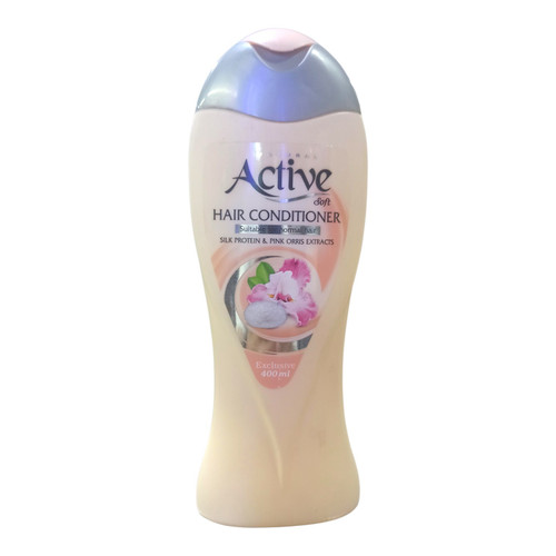 شامپو اکتیو نرم کننده موی سر مخصوص موهای معمولی حاوی پروتئین ابریشم و زنبق صورتی 400ml