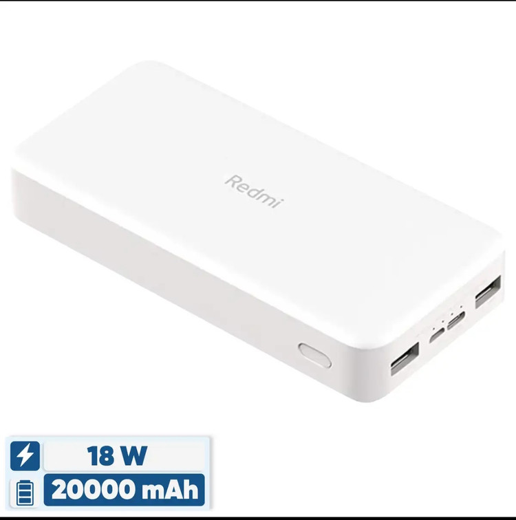 پاور بانک 18 وات شیائومی مدل redmi ظرفیت 20000 میلی آمپر ساعت