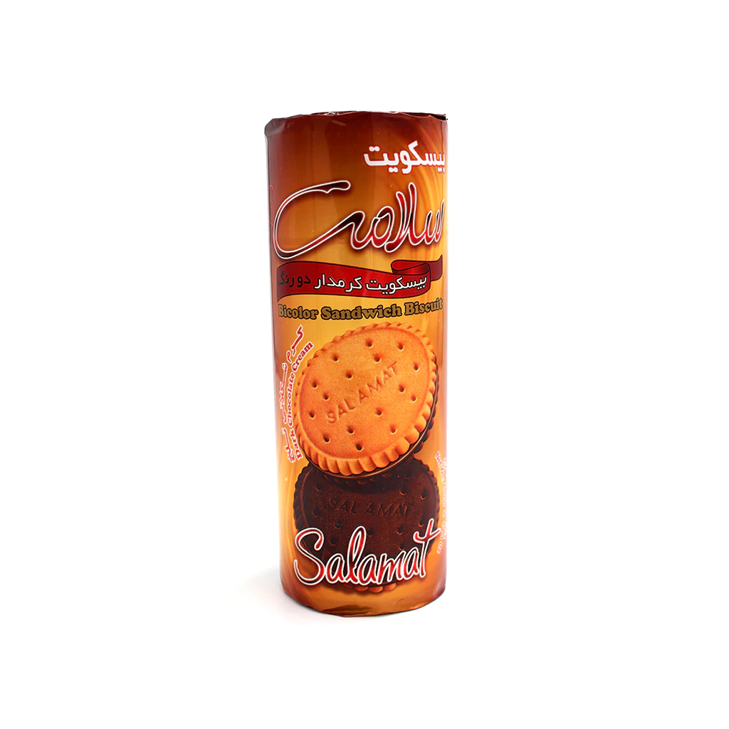بیسکویت سلامت کرمدار دو رنگ شکلات تلخ 400g