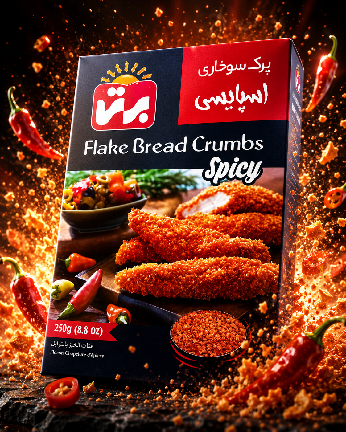 پرک سوخاری اسپایسی برتر 250 گرم
