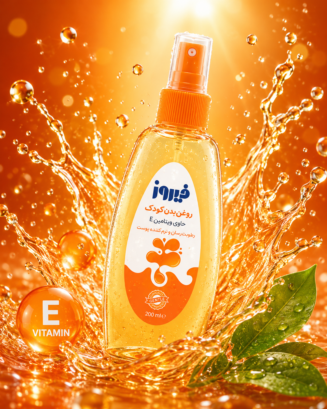 روغن بدن کودک فیروز 200 میل