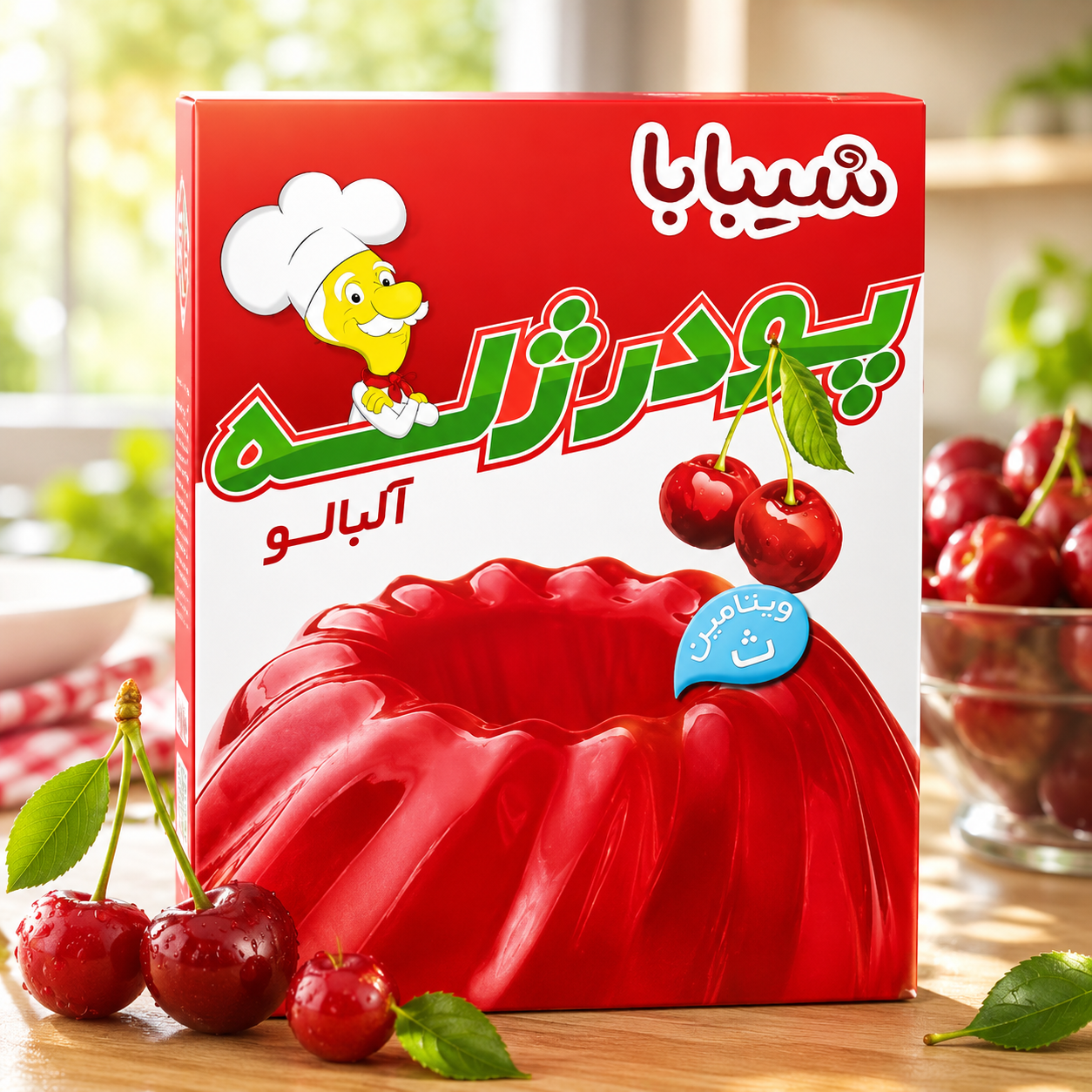 پودر ژله آلبالو شیبابا 100 گرم