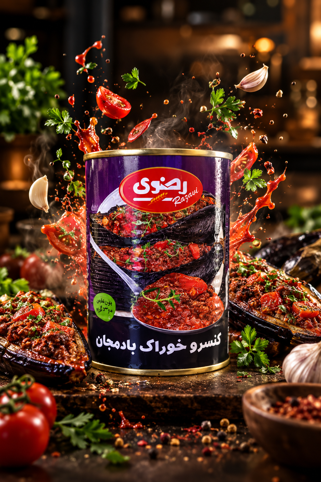 کنسرو خوراک بادمجان رضوی 360 گرم