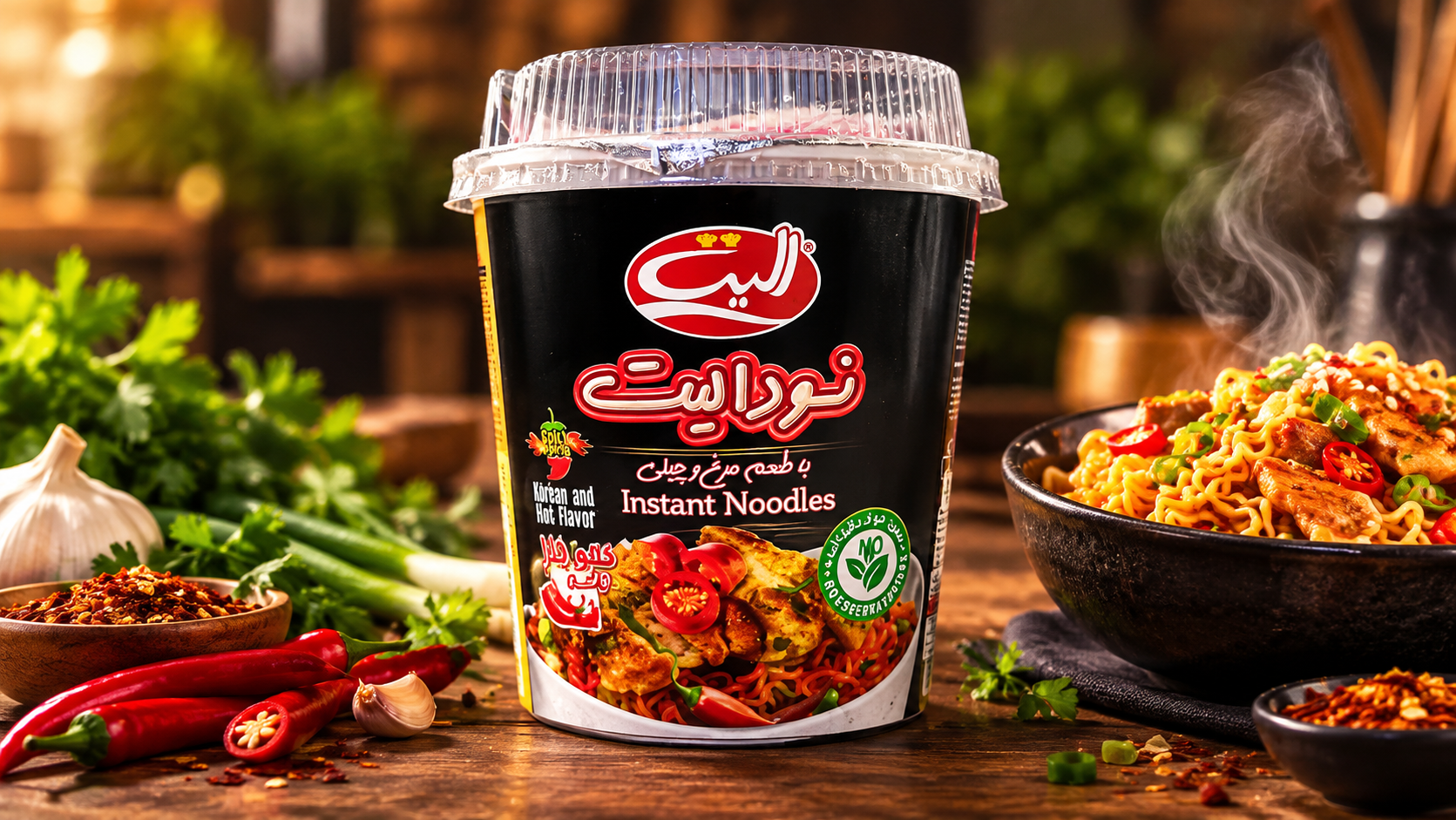 نودالیت با طعم مرغ و چیلی لیوانی 65 گرم