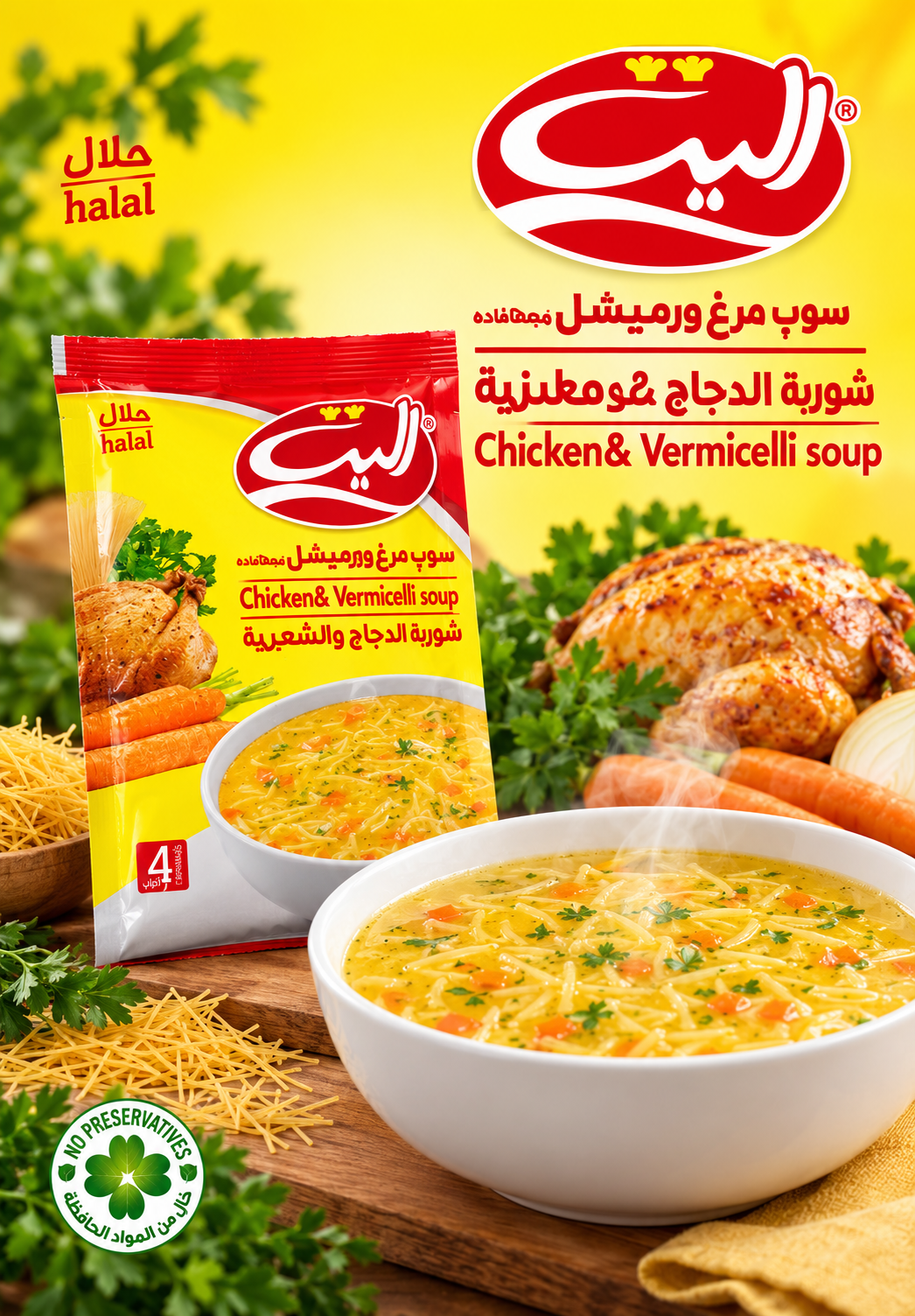 سوپ مرغ و ورمیشل الیت 70 گرم