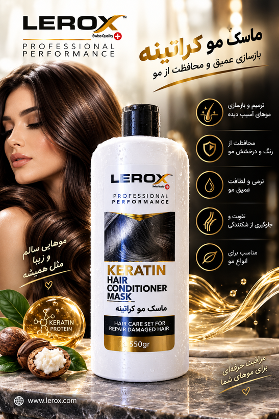 ماسک مو کراتینه لروکس 550 گرم