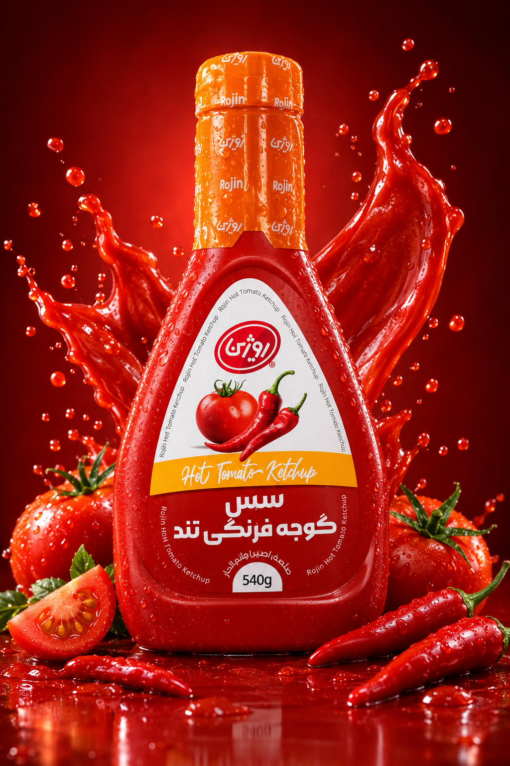 سس گوجه فرنگی تند روژین 540 گرم