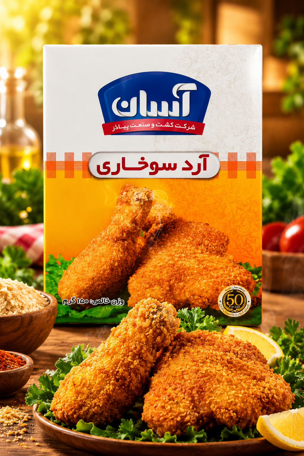 آرد سوخاری آسان 150 گرم