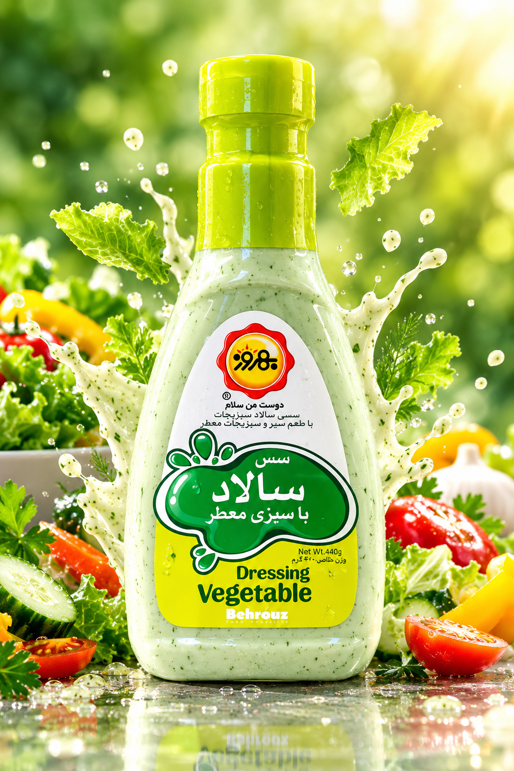 سس سالاد با سبزی معطر بهروز 440 گرم