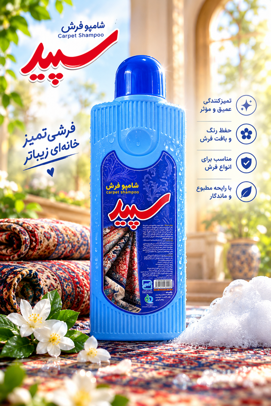 شامپو فرش سپید 1 کیلو گرم